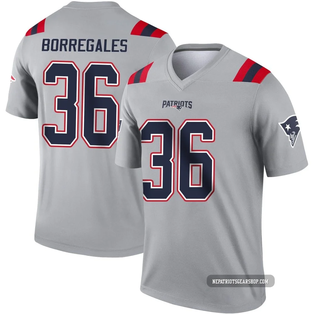 Andy Borregales ＃36 New England Patriots Legend Inverted Jersey - Men's Gray