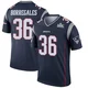 Andy Borregales ＃36 New England Patriots Legend Super Bowl LX Patch Jersey - Youth Navy