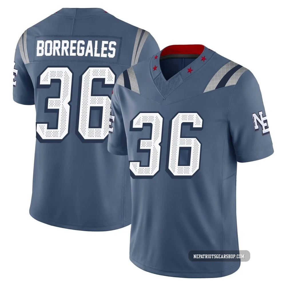 Andy Borregales ＃36 New England Patriots Limited Storm 2025 Rivalries Collection Jersey - Men's Blue