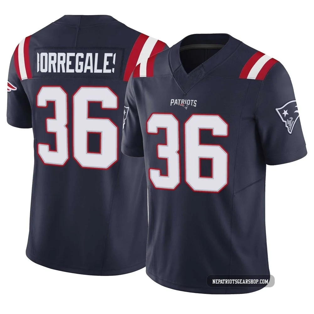 Andy Borregales ＃36 New England Patriots Limited Vapor F.U.S.E. Jersey - Youth Navy