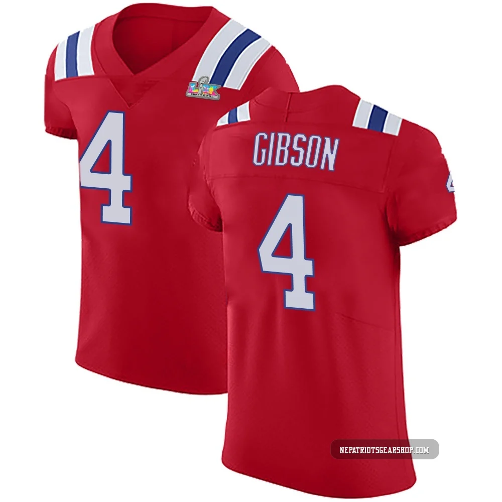 Antonio Gibson ＃4 New England Patriots Elite Vapor Untouchable Alternate Super Bowl LX Patch Jersey - Men's Red
