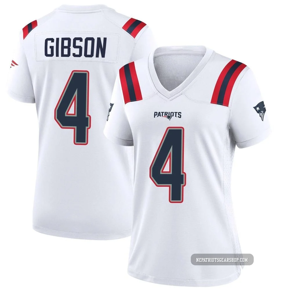 Antonio Gibson ＃4 New England Patriots Game Jersey - Women's White