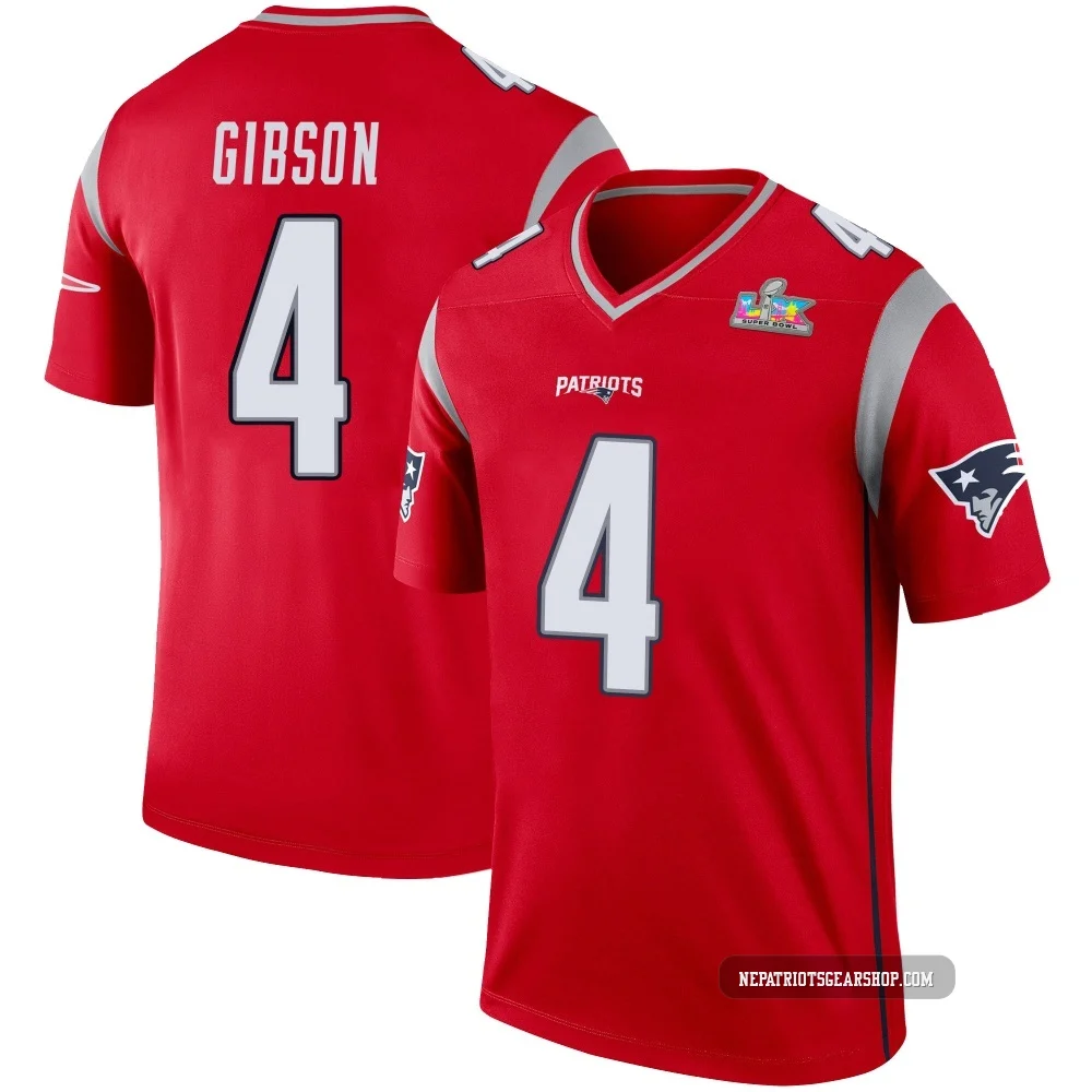 Antonio Gibson ＃4 New England Patriots Legend Inverted Super Bowl LX Patch Jersey - Men's Red
