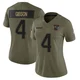Antonio Gibson ＃4 New England Patriots Limited 2025 Salute to Service Jersey - Women's Olive