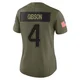 Antonio Gibson ＃4 New England Patriots Limited 2025 Salute to Service Jersey - Women's Olive