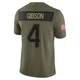 Antonio Gibson ＃4 New England Patriots Limited 2025 Salute to Service Jersey - Youth Olive