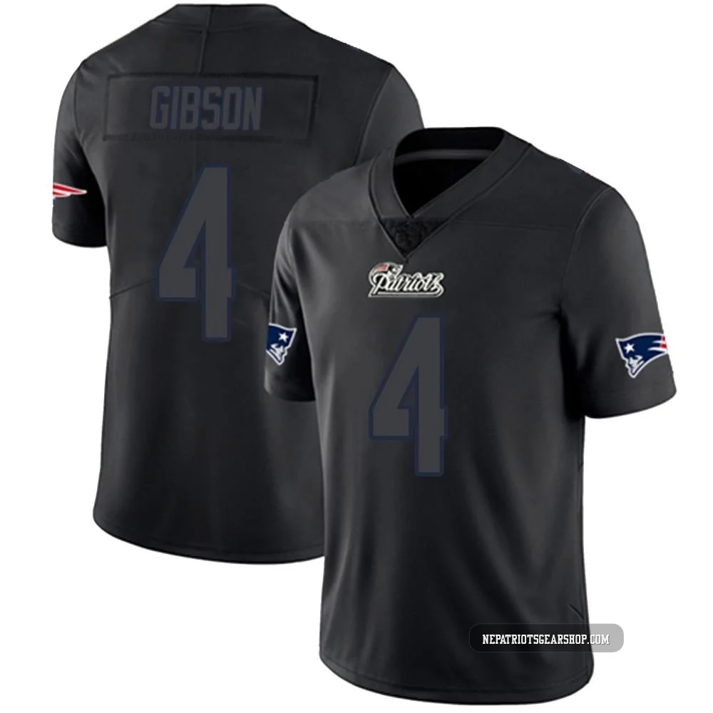 Antonio Gibson ＃4 New England Patriots Limited Jersey - Men's Black Impact