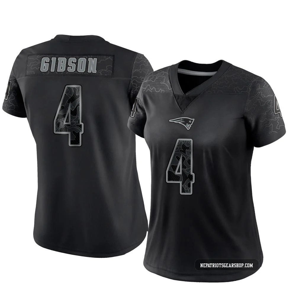 Antonio Gibson ＃4 New England Patriots Limited Reflective Jersey - Women's Black