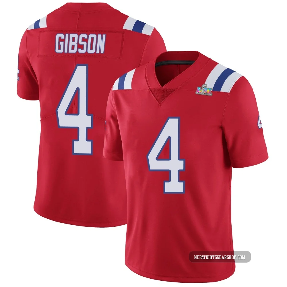 Antonio Gibson ＃4 New England Patriots Limited Vapor Untouchable Alternate Super Bowl LX Patch Jersey - Men's Red