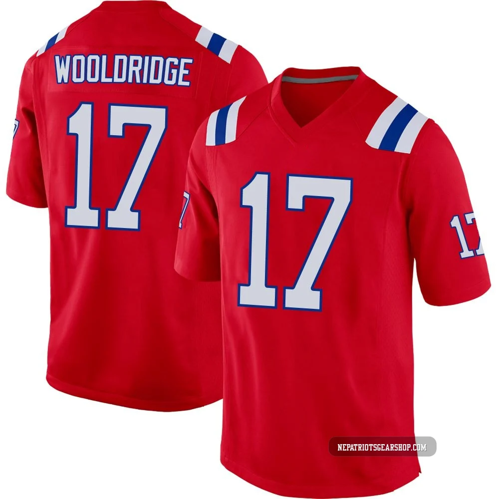 Ben Wooldridge ＃17 New England Patriots Game Alternate Jersey - Men's Red