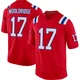 Ben Wooldridge ＃17 New England Patriots Game Alternate Jersey - Men's Red