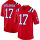 Ben Wooldridge ＃17 New England Patriots Game Alternate Super Bowl LX Patch Jersey - Men's Red