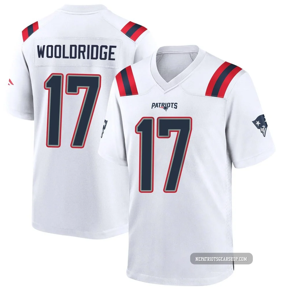 Ben Wooldridge ＃17 New England Patriots Game Jersey - Men's White