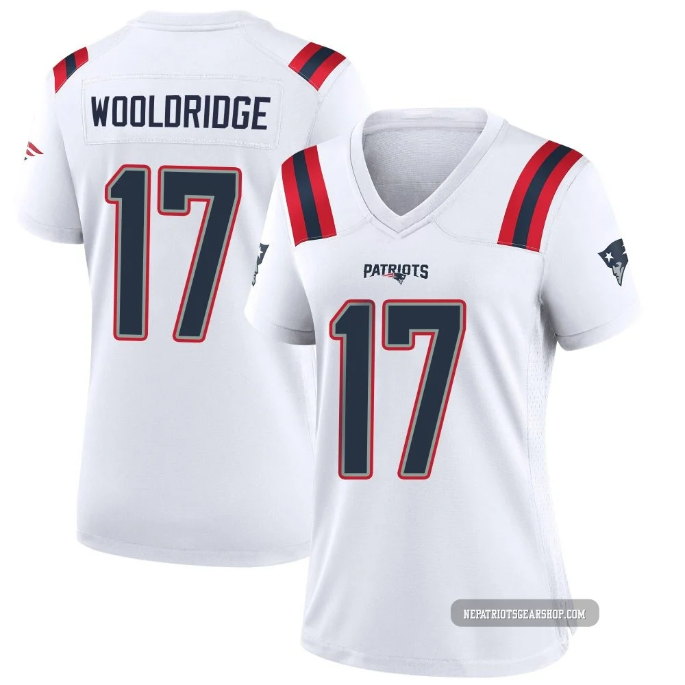 Ben Wooldridge ＃17 New England Patriots Game Jersey - Women's White