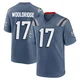 Ben Wooldridge ＃17 New England Patriots Game Storm 2025 Rivalries Collection Jersey - Men's Blue