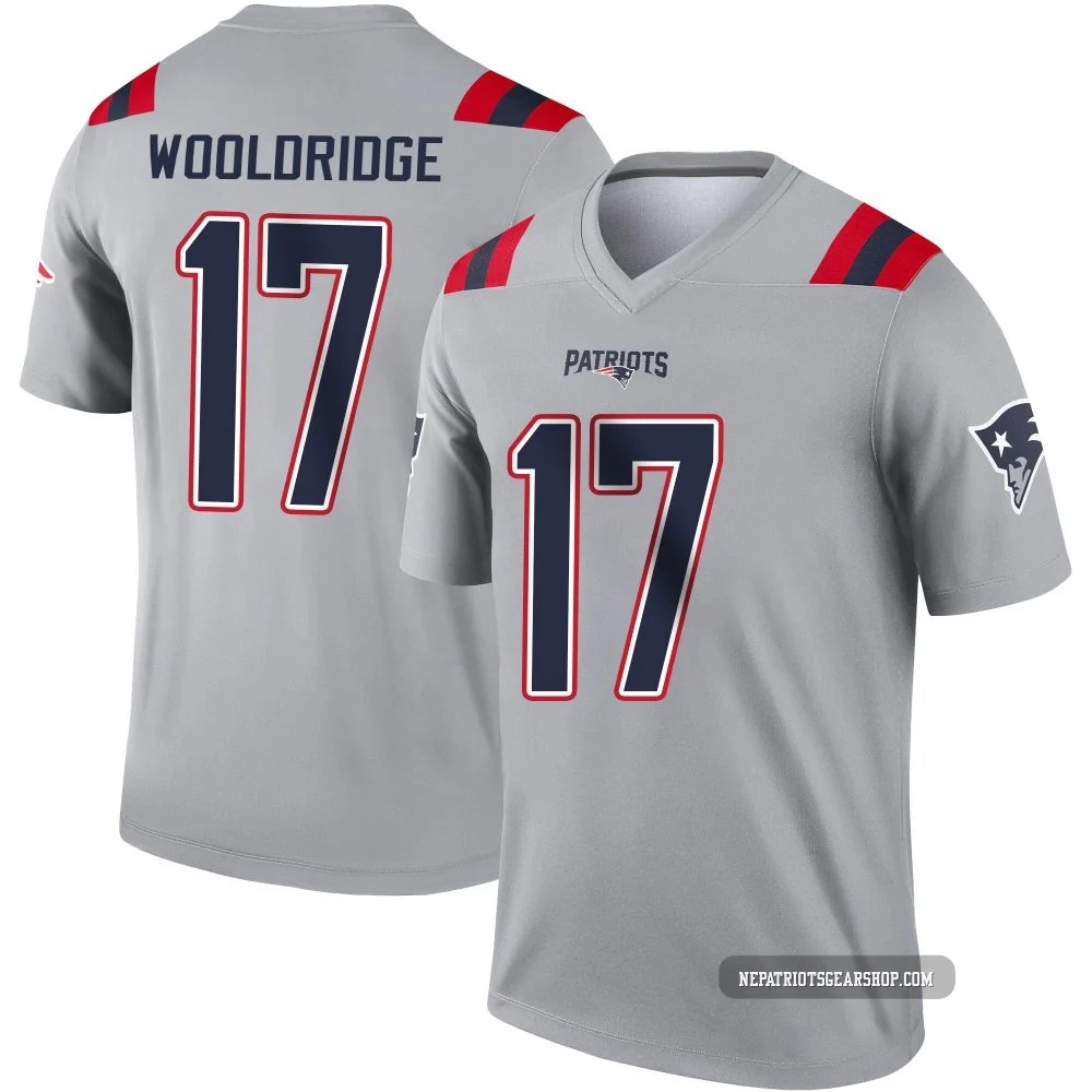 Ben Wooldridge ＃17 New England Patriots Legend Inverted Jersey - Youth Gray