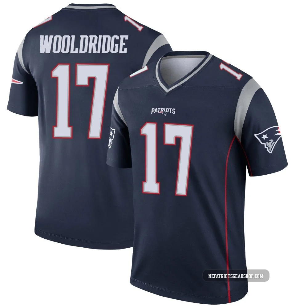 Ben Wooldridge ＃17 New England Patriots Legend Jersey - Youth Navy