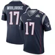 Ben Wooldridge ＃17 New England Patriots Legend Super Bowl LX Patch Jersey - Men's Navy