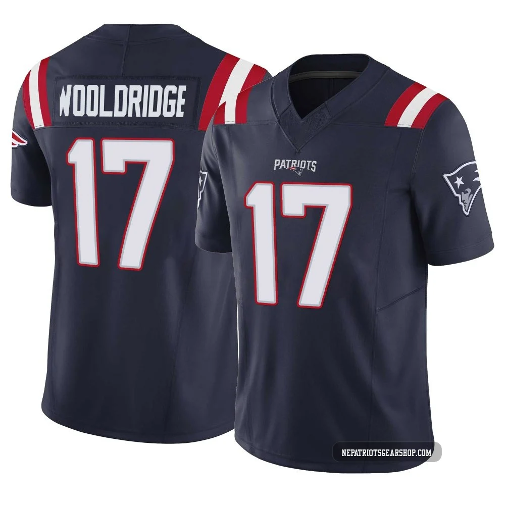 Ben Wooldridge ＃17 New England Patriots Limited Vapor F.U.S.E. Jersey - Men's Navy