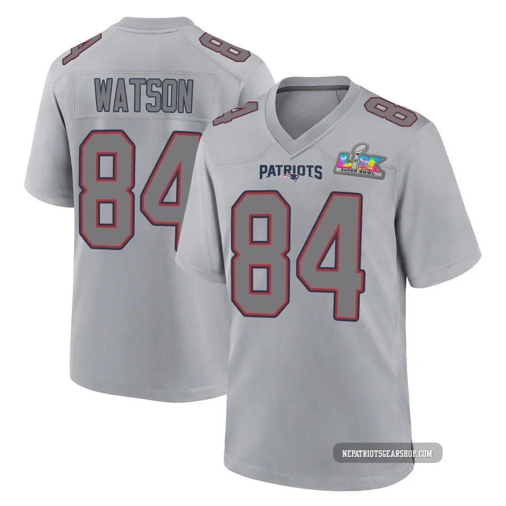 Benjamin Watson ＃84 New England Patriots Game Silver Atmosphere Fashion Super Bowl LX Patch Jersey - Men's