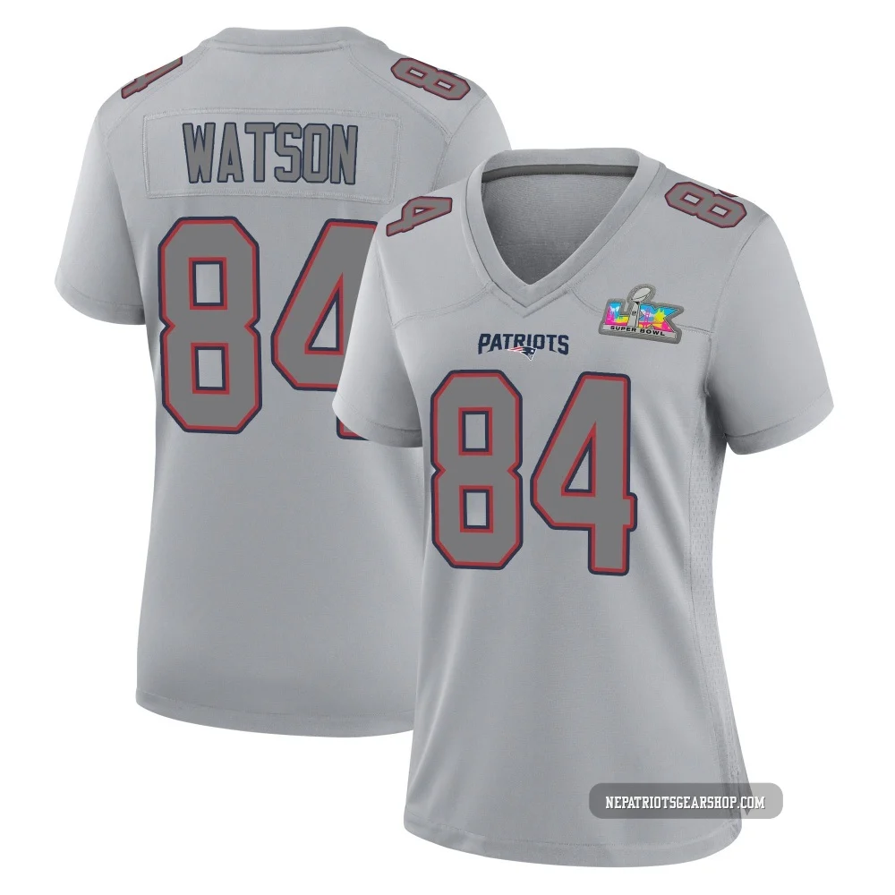 Benjamin Watson ＃84 New England Patriots Game Silver Atmosphere Fashion Super Bowl LX Patch Jersey - Women's
