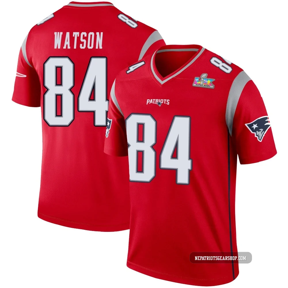 Benjamin Watson ＃84 New England Patriots Legend Inverted Super Bowl LX Patch Jersey - Youth Red