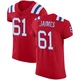 Brenden Jaimes ＃61 New England Patriots Elite Vapor Untouchable Alternate Jersey - Men's Red