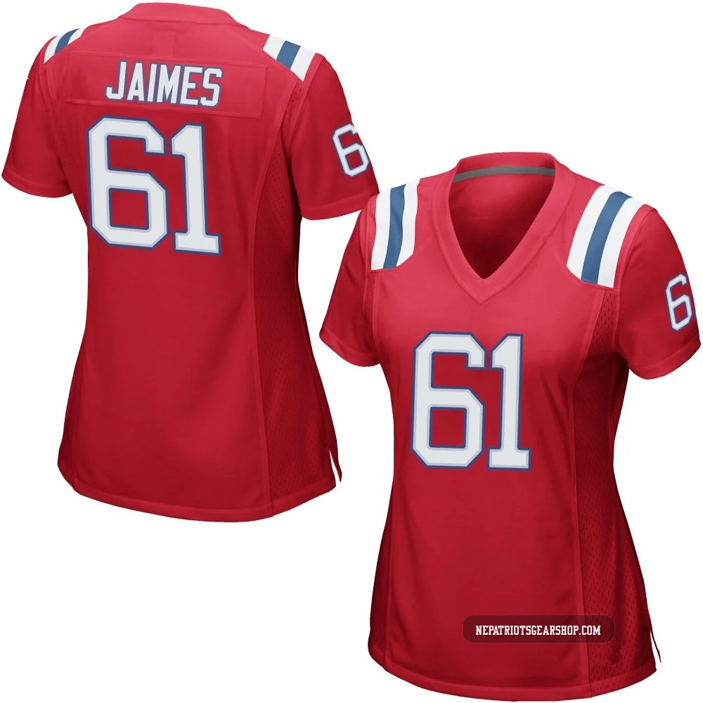 Brenden Jaimes ＃61 New England Patriots Game Alternate Jersey - Women's Red