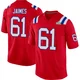Brenden Jaimes ＃61 New England Patriots Game Alternate Super Bowl LX Patch Jersey - Youth Red