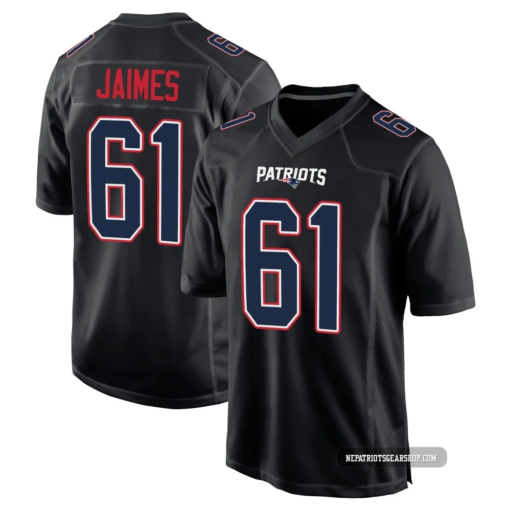 Brenden Jaimes ＃61 New England Patriots Game Carbon Fashion Jersey - Youth Black