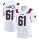Brenden Jaimes ＃61 New England Patriots Game Super Bowl LX Patch Jersey - Youth White