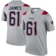 Brenden Jaimes ＃61 New England Patriots Legend Inverted Jersey - Youth Gray