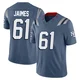 Brenden Jaimes ＃61 New England Patriots Limited Storm 2025 Rivalries Collection Jersey - Men's Blue