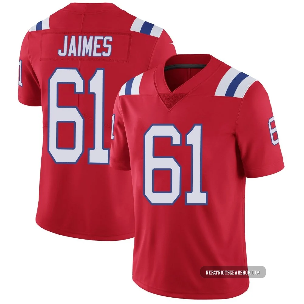Brenden Jaimes ＃61 New England Patriots Limited Vapor Untouchable Alternate Jersey - Men's Red