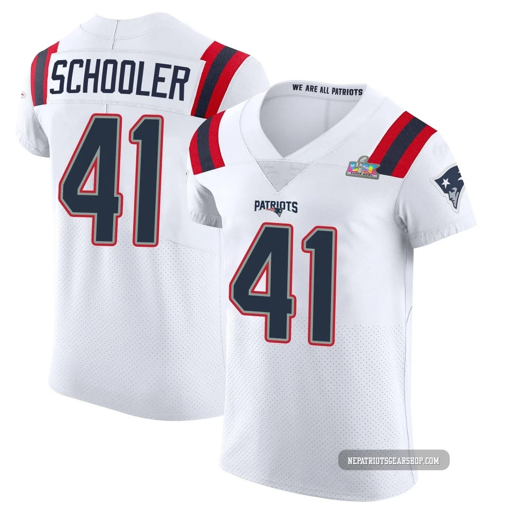 Brenden Schooler ＃41 New England Patriots Elite Vapor Untouchable Super Bowl LX Patch Jersey - Men's White