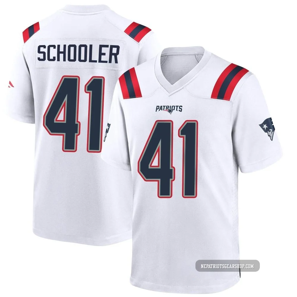 Brenden Schooler ＃41 New England Patriots Game Jersey - Men's White