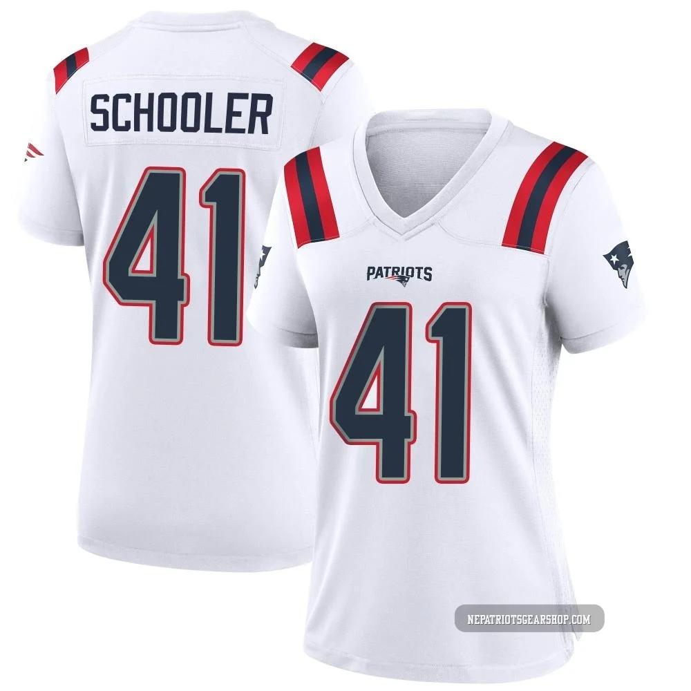 Brenden Schooler ＃41 New England Patriots Game Jersey - Women's White