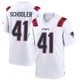 Brenden Schooler ＃41 New England Patriots Game Jersey - Youth White