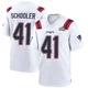 Brenden Schooler ＃41 New England Patriots Game Super Bowl LX Patch Jersey - Men's White