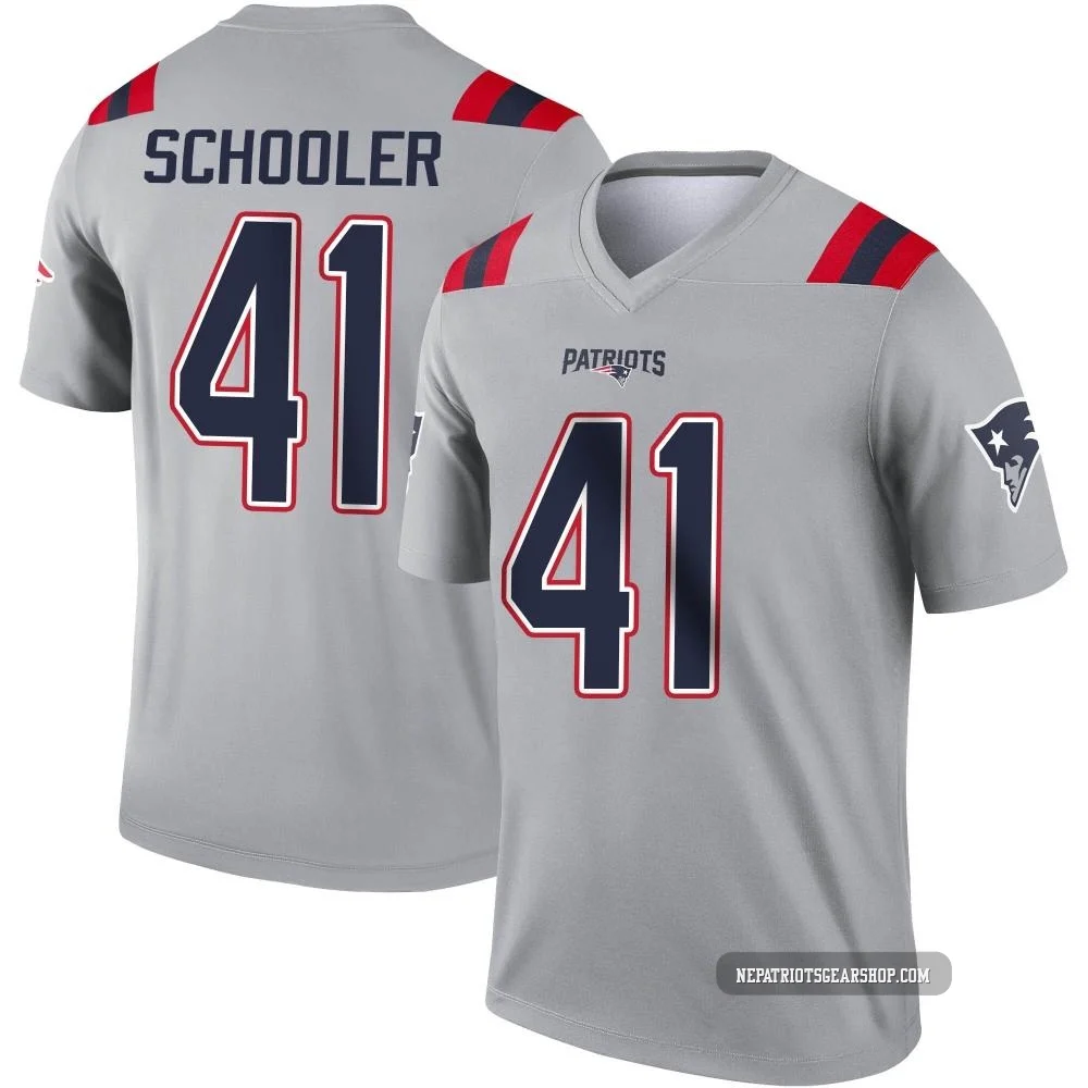 Brenden Schooler ＃41 New England Patriots Legend Inverted Jersey - Youth Gray