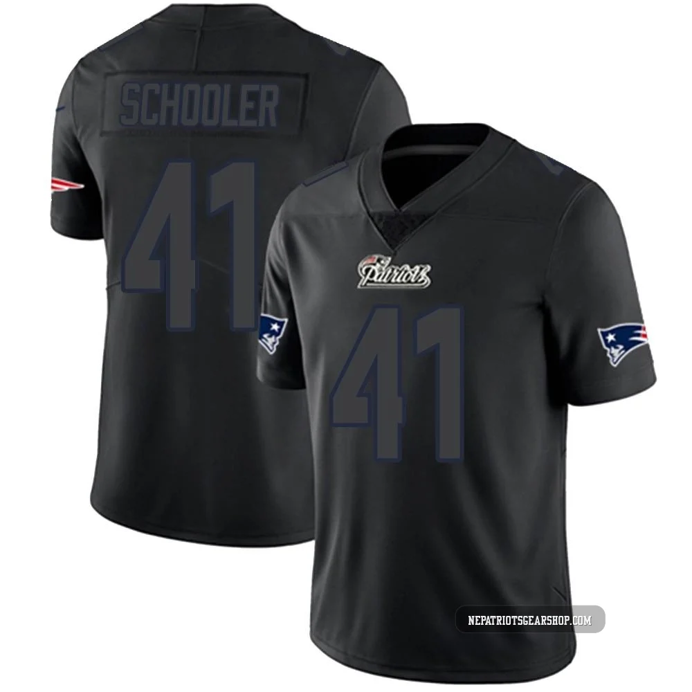 Brenden Schooler ＃41 New England Patriots Limited Jersey - Youth Black Impact