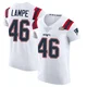 Brock Lampe ＃46 New England Patriots Elite Vapor Untouchable Super Bowl LX Patch Jersey - Men's White