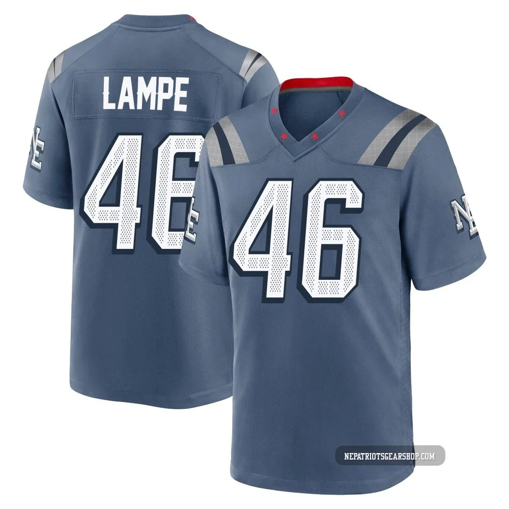 Brock Lampe ＃46 New England Patriots Game Storm 2025 Rivalries Collection Jersey - Youth Blue