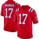 Bryce Baringer ＃17 New England Patriots Game Alternate Jersey - Men's Red