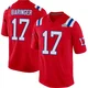 Bryce Baringer ＃17 New England Patriots Game Alternate Super Bowl LX Patch Jersey - Men's Red