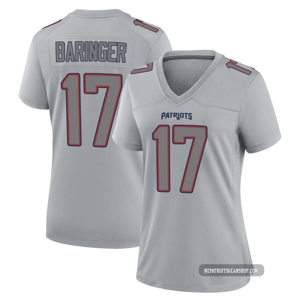 Bryce Baringer ＃17 New England Patriots Game Silver Atmosphere Fashion Jersey - Women's