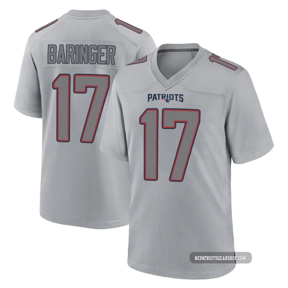 Bryce Baringer ＃17 New England Patriots Game Silver Atmosphere Fashion Jersey - Youth
