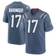 Bryce Baringer ＃17 New England Patriots Game Storm 2025 Rivalries Collection Jersey - Men's Blue