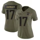 Bryce Baringer ＃17 New England Patriots Limited 2025 Salute to Service Jersey - Women's Olive
