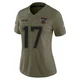Bryce Baringer ＃17 New England Patriots Limited 2025 Salute to Service Jersey - Women's Olive